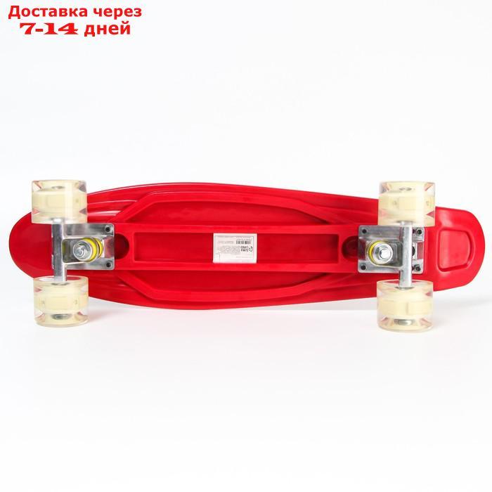 Пенниборд "Gravity Falls" 56 х 16 см, колеса световые PU 60х45 мм, ABEC 7, цвет бордовый - фото 4 - id-p216947473