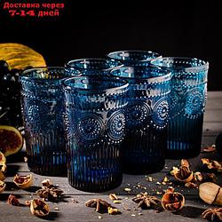 Набор стаканов 350 мл "Ларго", 6 шт, цвет синий