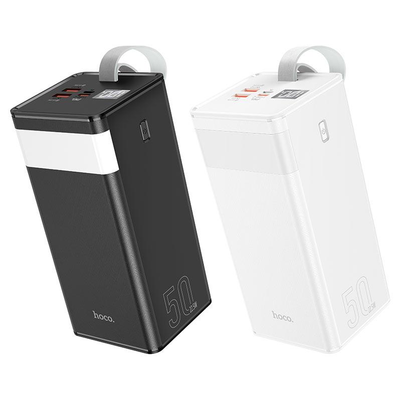 Внешний аккумулятор 50000mAh - Hoco J86A, 5-12V, 3A, 185W, 2xUSB(QC 22.5W)+Type-C(PD 20W), с дисплеем, чёрный - фото 2 - id-p217323771