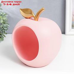 Сувенир полистоун подставка "Розовое яблоко" 20,5х16х18 см