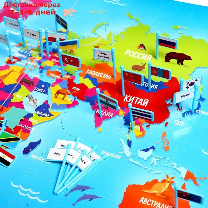 IQ-ZABIAKA Развивающий набор "Карта мира флаги и столицы" - фото 3 - id-p216946247