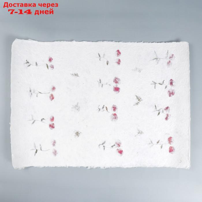 Бумага ручной работы с цветами и травами "Вишенки" 55х80 см - фото 1 - id-p216947653