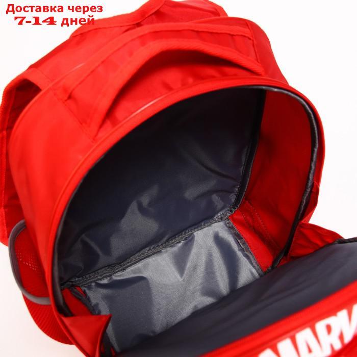 Рюкзак школьный с эргономической спинкой Мстители "Marvel", 37*27*16 см, красный - фото 4 - id-p216947661