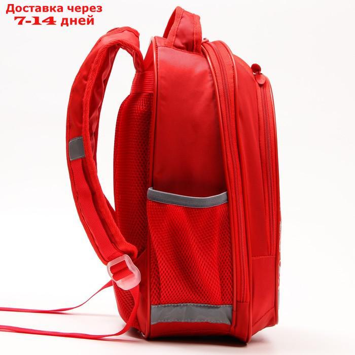 Рюкзак школьный с эргономической спинкой Мстители "Marvel", 37*27*16 см, красный - фото 5 - id-p216947661