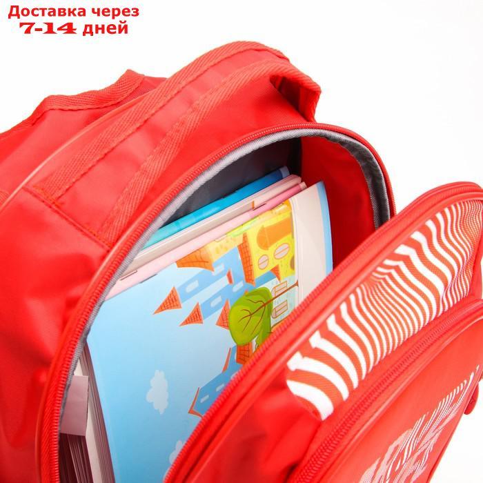 Рюкзак школьный с эргономической спинкой Мстители "Marvel", 37*27*16 см, красный - фото 7 - id-p216947666