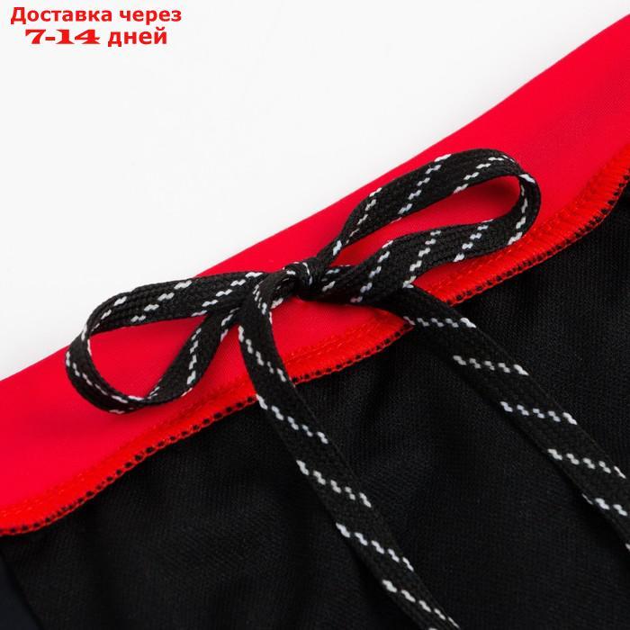 Трусы купальные для мальчика MINAKU, цвет чёрный/красный, рост 134-140 - фото 3 - id-p216946448