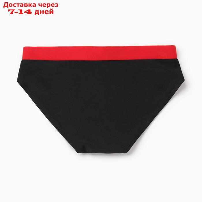 Трусы купальные для мальчика MINAKU, цвет чёрный/красный, рост 134-140 - фото 4 - id-p216946448
