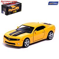 Машина металлическая CHEVROLET CAMARO, 1:32, открываются двери, инерция, цвет жёлтый