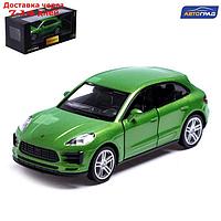 Машина металлическая PORSCHE MACAN S, 1:32, открываются двери, инерция, цвет зелёный