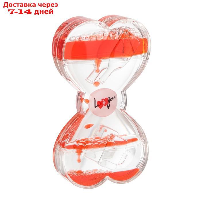 Гелевые песочные часы, 14.8х6.5 см, с мигающим шариком, красные - фото 3 - id-p216946548