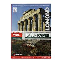 Фотобумага для лазерной печати А4, 250 листов LOMOND, 200 г/м2, двусторонняя, глянцевая