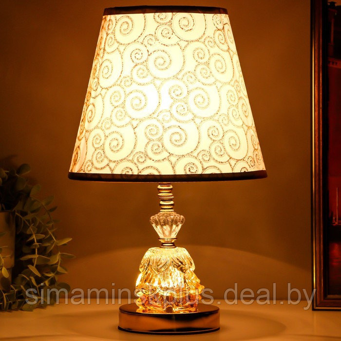 Лампа настольная "Арабис" E27 40W низ с подсветкой 22,5х22,5х33,5 см - фото 3 - id-p217327890