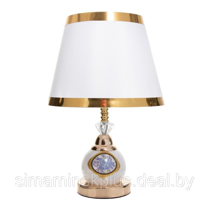 Настольная лампа Доминика E27 40Вт бело-золотой 25х25х36 см - фото 7 - id-p217327910