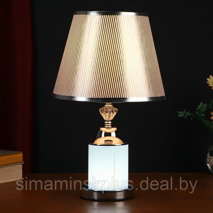 Лампа настольная с подсветкой LED 58080/1 E27 40Вт хром 25х25х41см - фото 2 - id-p217327911