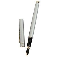 Ручка перьевая Luxor Sleek, линия 0.8 мм, чернила синие, корпус серый металлик