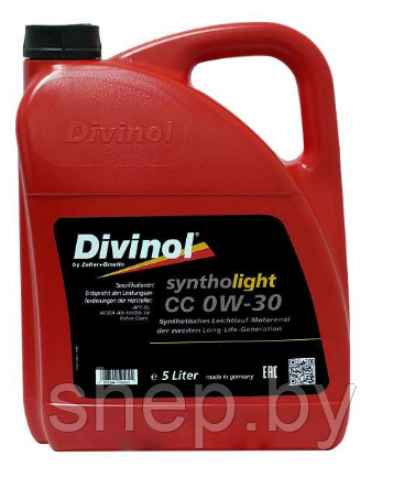 Моторное масло DIVINOL Syntholight CC 0W30 5L - фото 1 - id-p217328403