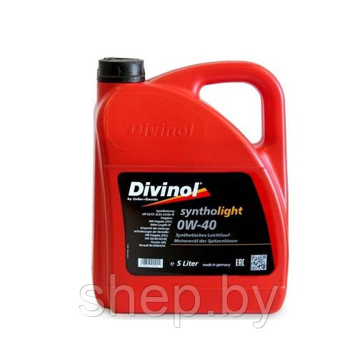 Моторное масло DIVINOL SYNTHOLIGHT 0W40  5L