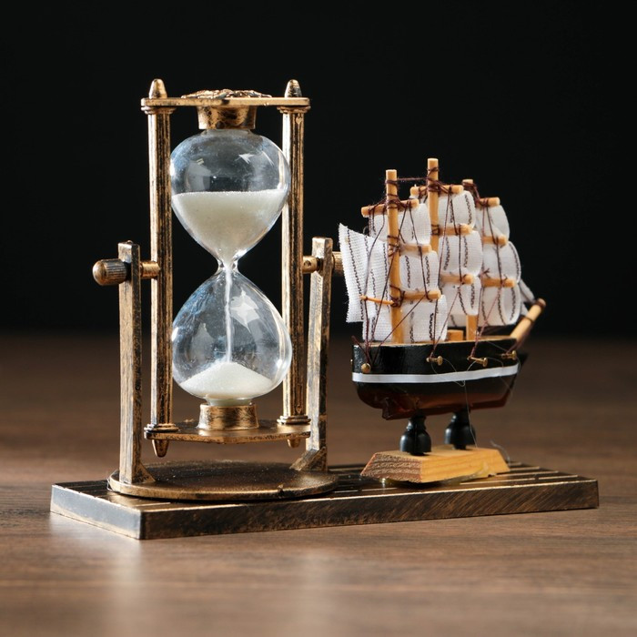 Песочные часы "Фрегат", сувенирные, 15.5 х 6.5 х 12.5 см, микс - фото 8 - id-p217328559