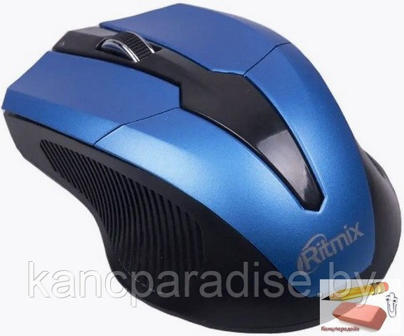 Мышь оптическая беспроводная Ritmix RMW-560, USB, black-blue, арт.RMW-560 BLACK-BLUE - фото 2 - id-p99304162