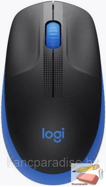 Мышь оптическая беспроводная Logitech Wireless Mouse M190 - grey, USB, синяя, арт.L910-005905