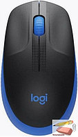 Мышь оптическая беспроводная Logitech Wireless Mouse M190 - grey, USB, синяя, арт.L910-005905