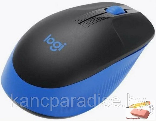 Мышь оптическая беспроводная Logitech Wireless Mouse M190 - grey, USB, синяя, арт.L910-005905 - фото 3 - id-p217328611