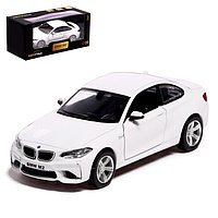 Машина металлическая BMW M2 COUPE, 1:32, инерция, открываются двери, цвет белый