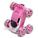 Машина радиоуправляемая "Трюковая"с аккумулятором, эффект дыма, цвет розовый, фото 8