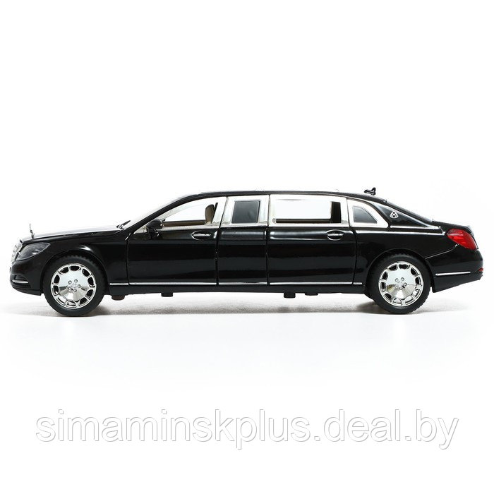 Машина металлическая «Лимузин», 1:24, открываются двери, капот, багажник, цвет черный - фото 2 - id-p217328957