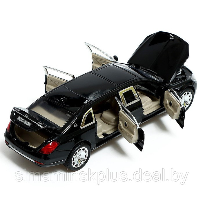 Машина металлическая «Лимузин», 1:24, открываются двери, капот, багажник, цвет черный - фото 5 - id-p217328957