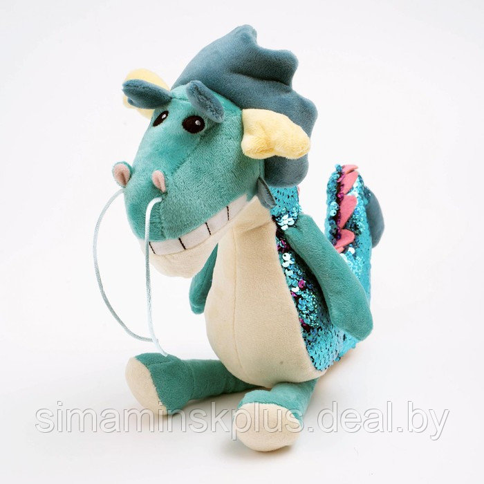 Мягкая игрушка "Дракон", 22,5 см, цвет голубой - фото 1 - id-p217329063