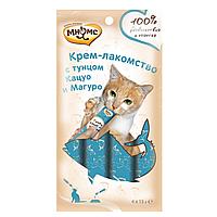 Мнямс Крем-лакомство для кошек с тунцом Кацуо, 15гр*4 шт