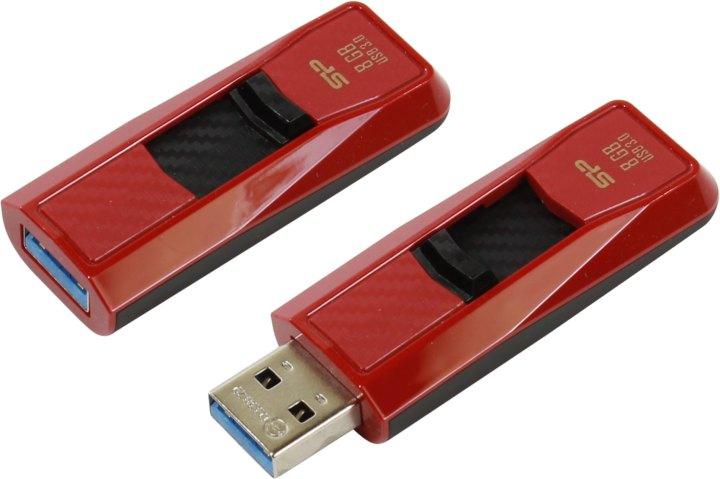 Накопитель Silicon Power Blaze B50 SP008GBUF3B50V1R USB3.0 Flash Drive 8Gb (RTL) - фото 1 - id-p217333220