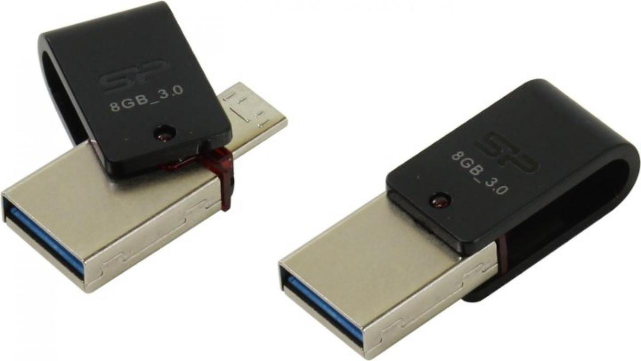 Накопитель Silicon Power Mobile X31 SP008GBUF3X31V1K USB3.0/USB micro-B OTG Flash Drive 8Gb (RTL) - фото 1 - id-p217333228