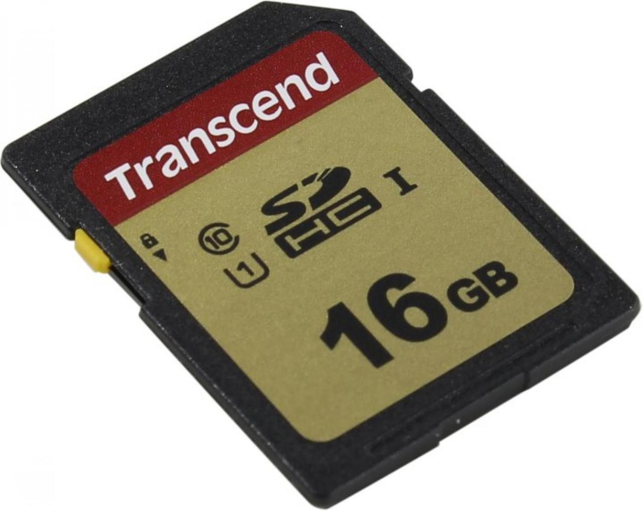 Карта памяти Transcend TS16GSDC500S 16GB SDHC Class 10 UHS-I U1 V30 R95, W60MB/s - фото 1 - id-p217333263
