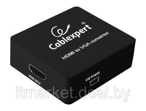 Преобразователь сигнала Cablexpert DSC-HDMI-VGA-001 (HDMI -> VGA) - фото 1 - id-p217334541