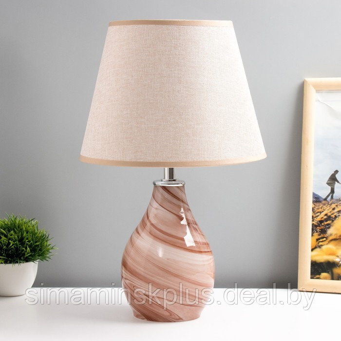Настольная лампа "Фьюжн" E14 40Вт розовый 25х25х39 см - фото 1 - id-p217334731