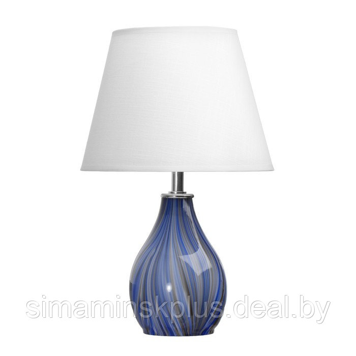 Настольная лампа "Фьюжн" E14 40Вт синий 25х25х39 см - фото 7 - id-p217334732