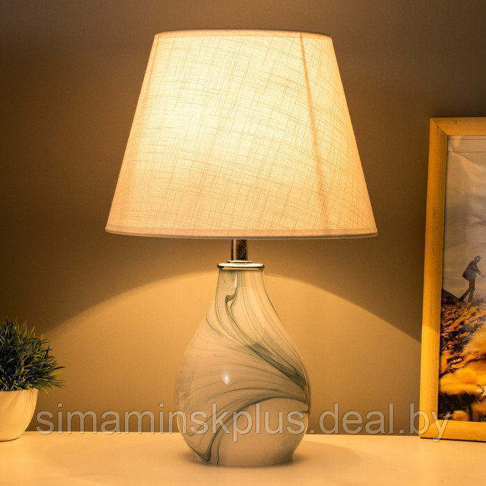 Настольная лампа "Фьюжн" E14 40Вт белый 25х25х39 см - фото 2 - id-p217334733