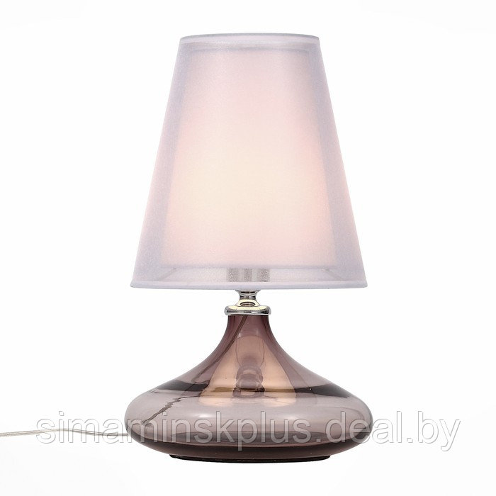 Настольная лампа AMPOLLA, 60Вт E27, цвет хром, розовый - фото 1 - id-p217334736
