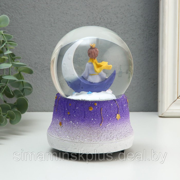 Сувенир полистоун водяной шар музыка и крутится "Лунный принц" МИКС 10,5х10,5х15,5 см - фото 4 - id-p217334781