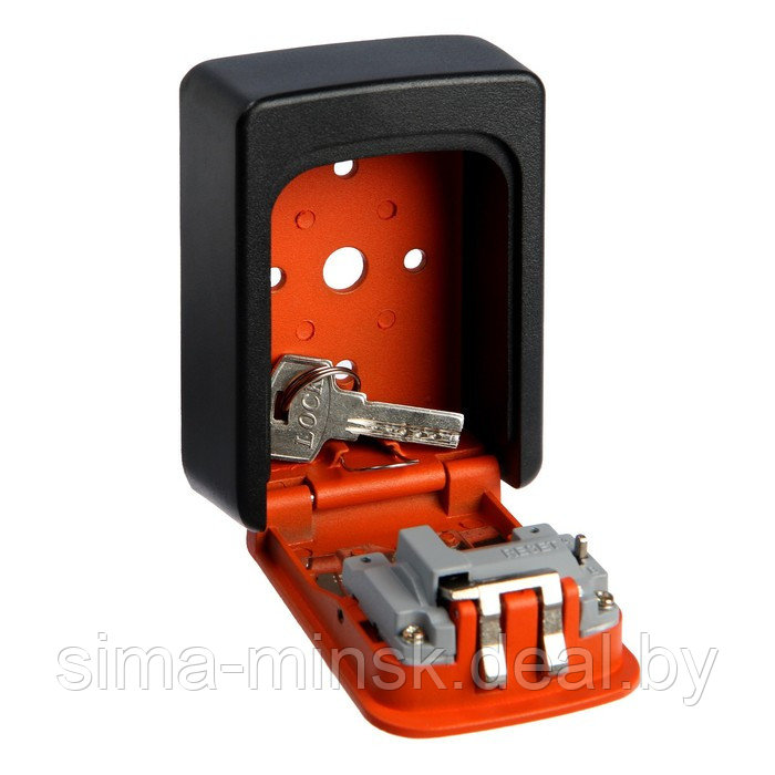 Сейф-ключница кодовая ТУНДРА, металлическая , усиленная, оранжевый - фото 8 - id-p217334856