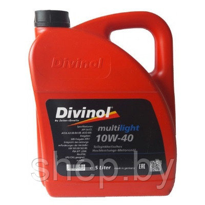 Моторное масло DIVINOL MULTILIGHT 10W-40 5L - фото 1 - id-p217335027
