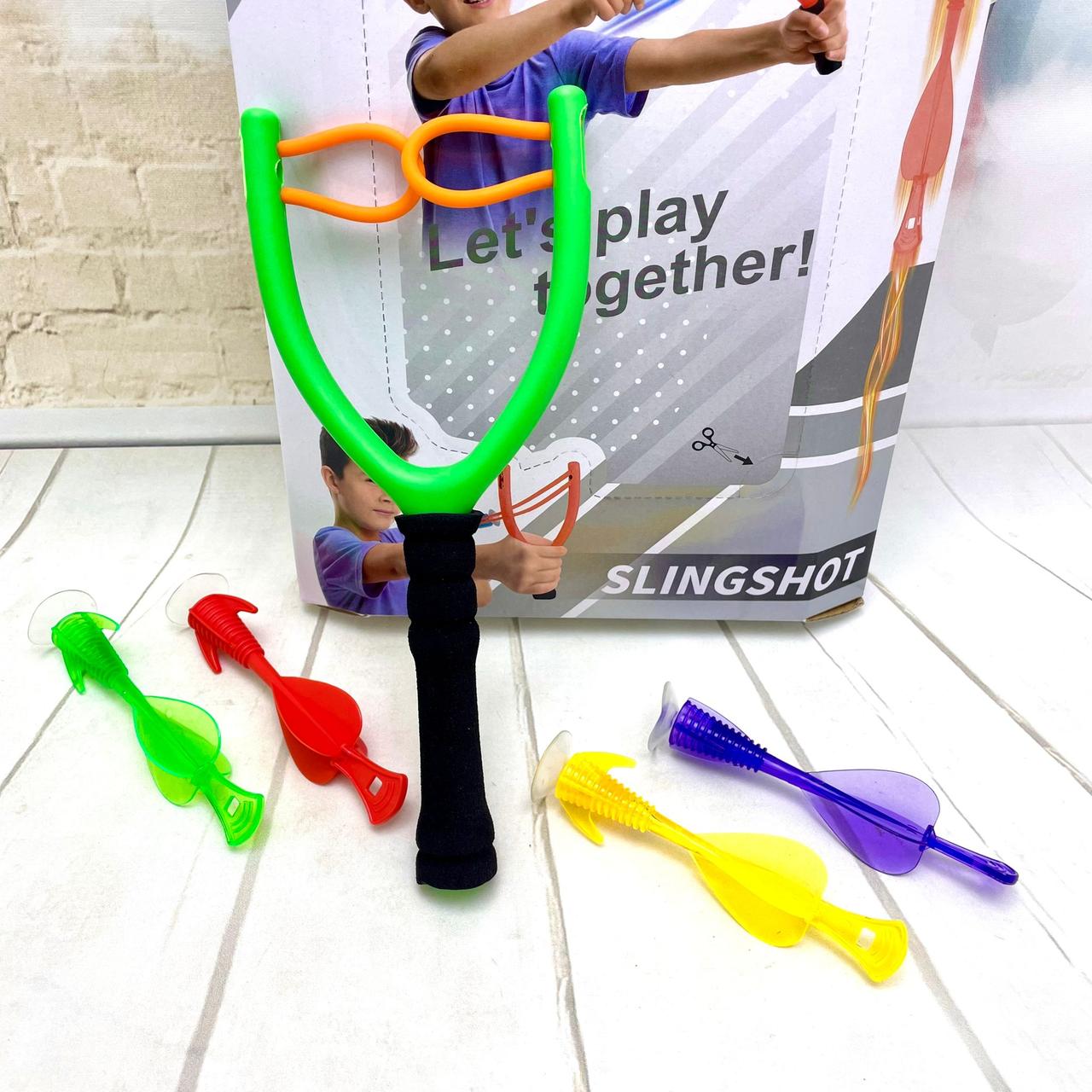 Игровой набор Hong Deng Рогатка со стрелами на присосках (4 стрелы) - фото 6 - id-p217335162