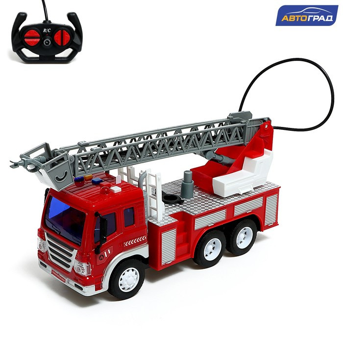 Машина радиоуправляемая «Пожарная охрана», свет и звук, стреляет водой, 1:16, работает от аккумулятора - фото 1 - id-p217335782