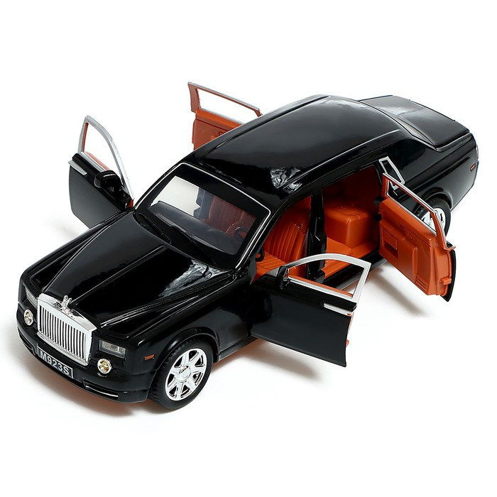 Машина металлическая «Лимузин», 1:24, открываются двери, капот, багажник, цвет черный - фото 7 - id-p217335774