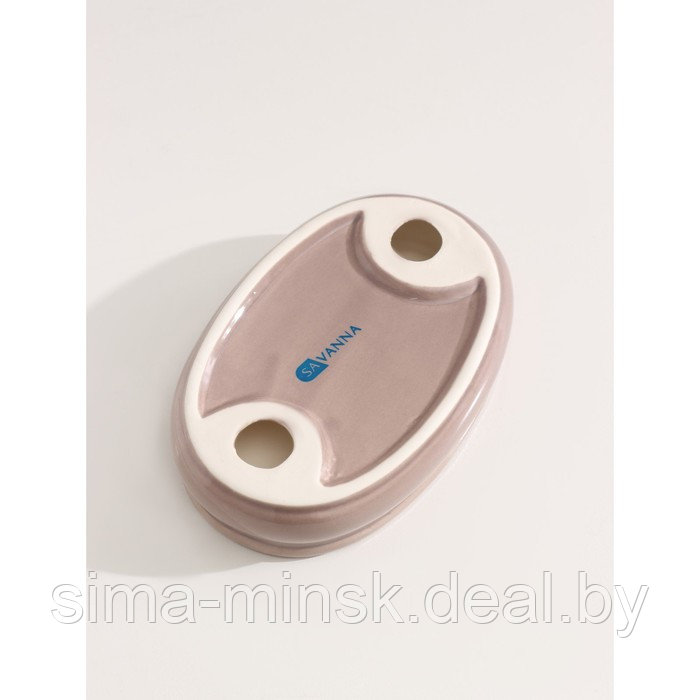 Набор аксессуаров для ванной комнаты SAVANNA «Глянец», 3 предмета (мыльница, дозатор для мыла 350 мл, стакан), - фото 6 - id-p217336613