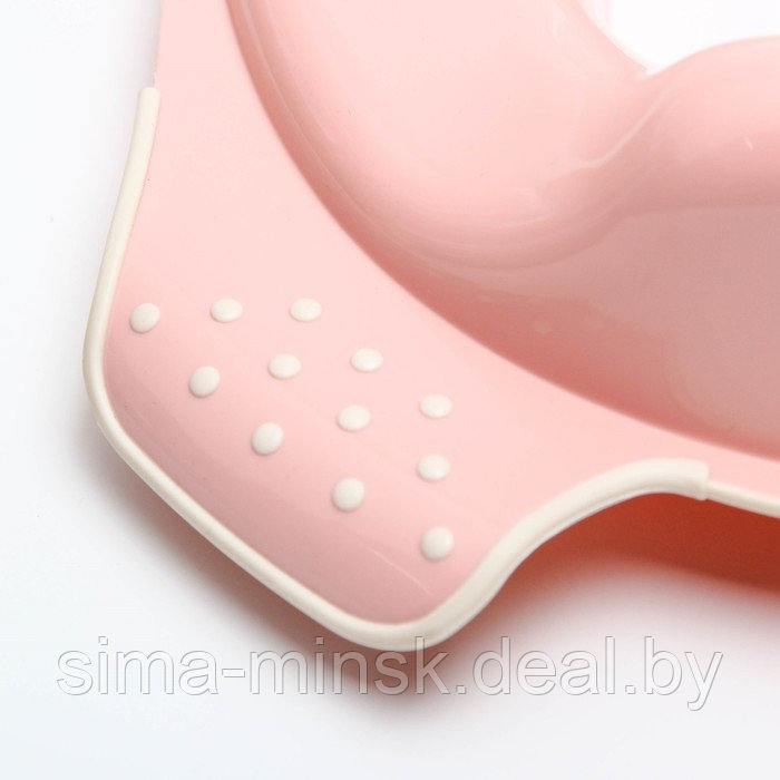 Детская накладка - сиденье на унитаз «Мишка» антискользящая, цвет розовый - фото 5 - id-p217336708
