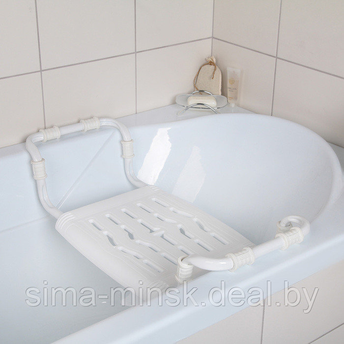 Сиденье для ванны раздвижное, цвет белый - фото 1 - id-p217336773