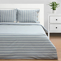 КПБ Этель 1.5 сп Blue stripe 155*210см,160*240см,50*70-2шт,100%жатый хлопок,140гр/м2